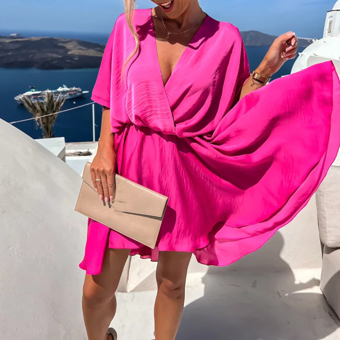 GRETHA | TWIST MINI DRESS