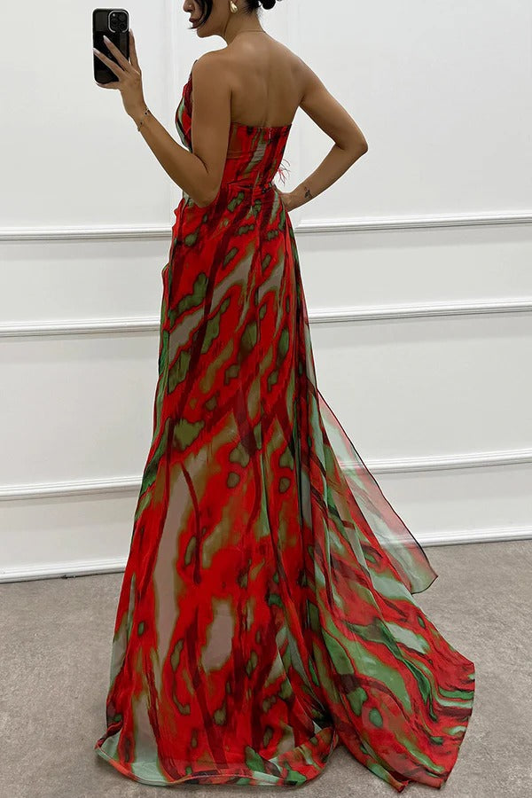 LORNA | VIBRANT DRAPED GOWN