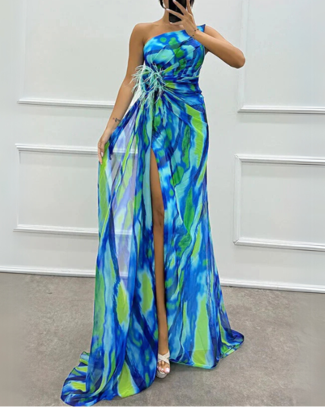 LORNA | VIBRANT DRAPED GOWN