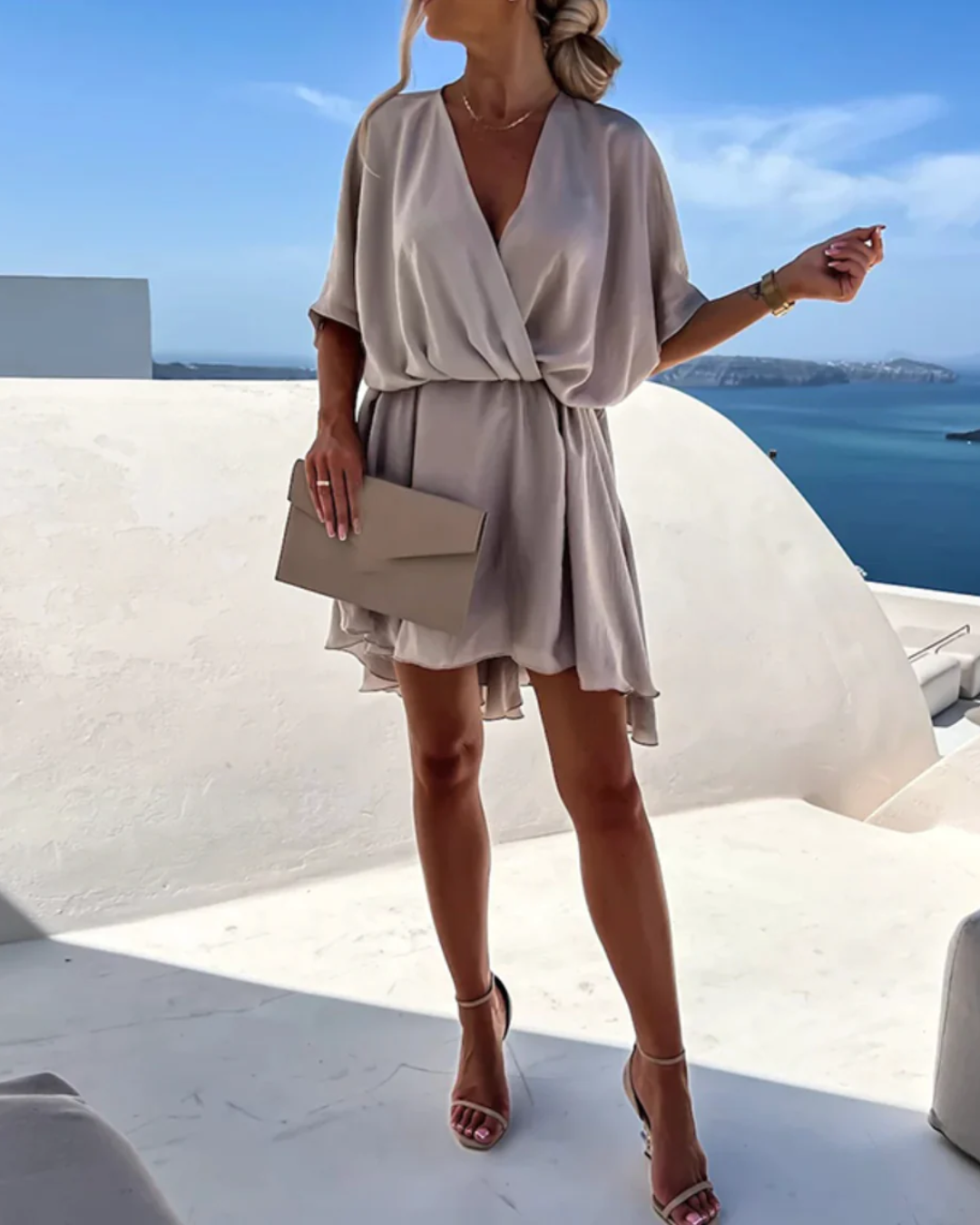 GRETHA | TWIST MINI DRESS