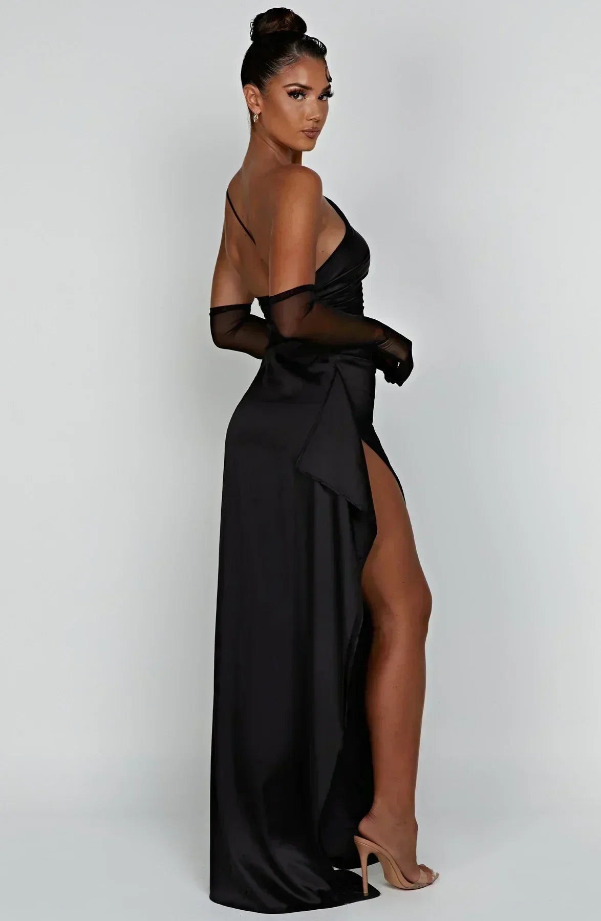 DELPHI | DRAPE SATIN GOWN
