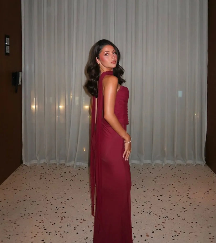 CERYNTHIA | STRAPLESS MAXI EVENING DRESS